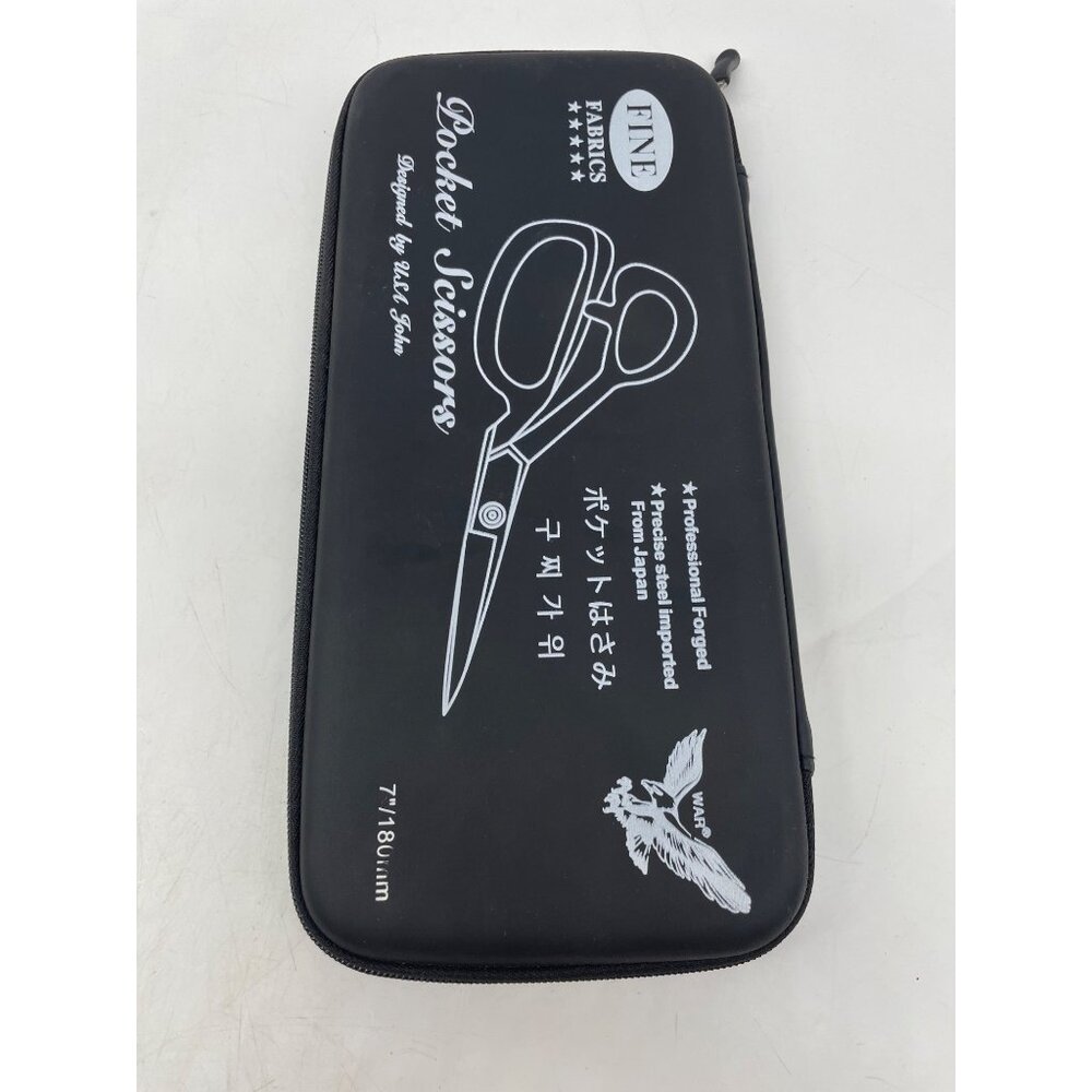 Eagle Fine Fabrics Professional Forged 7" Pocket Scissors Case German Metal NIB